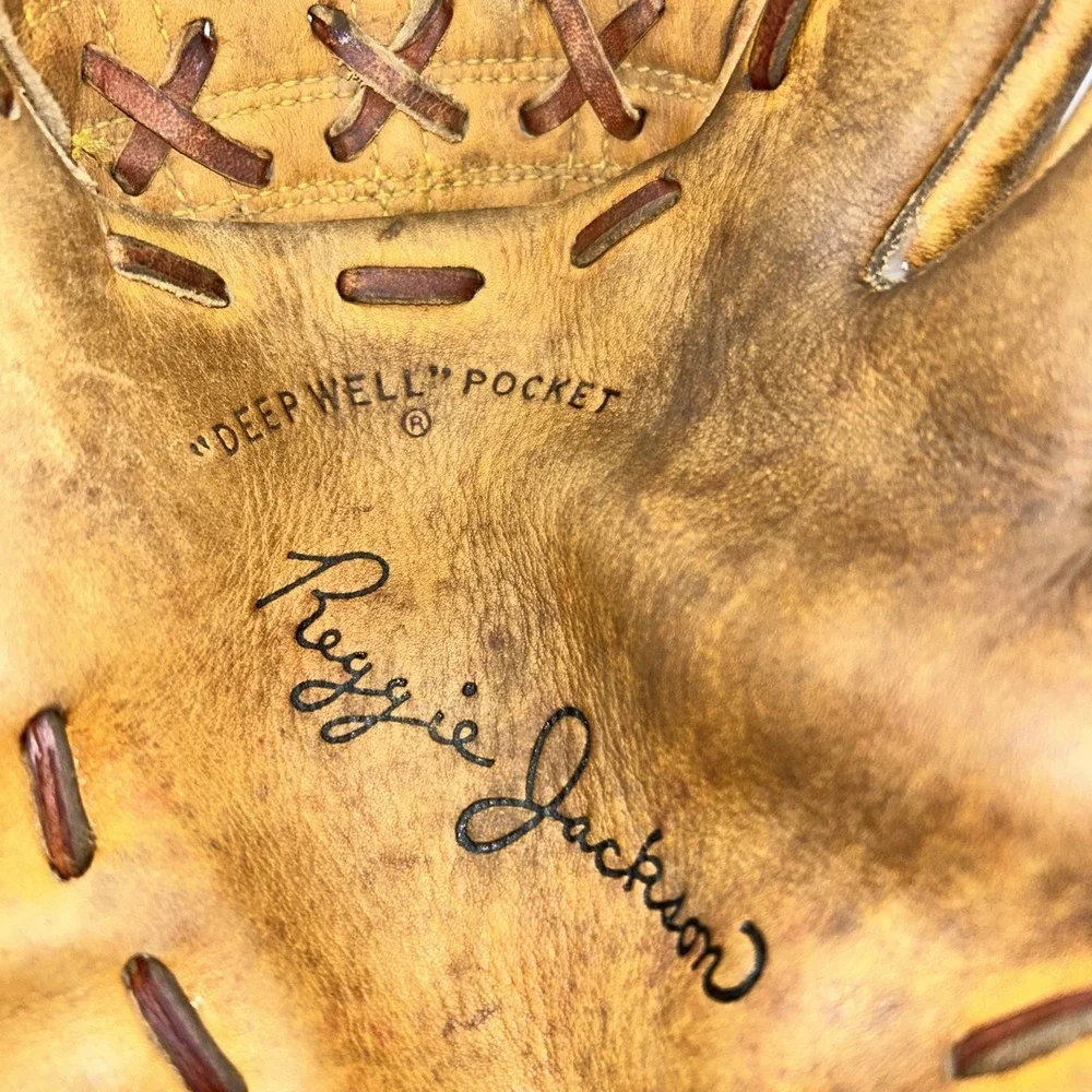Vintage Rawlings GJ 59 Reggie Jackson Baseball Glove‎ R-Hnd Throw Wing Tip